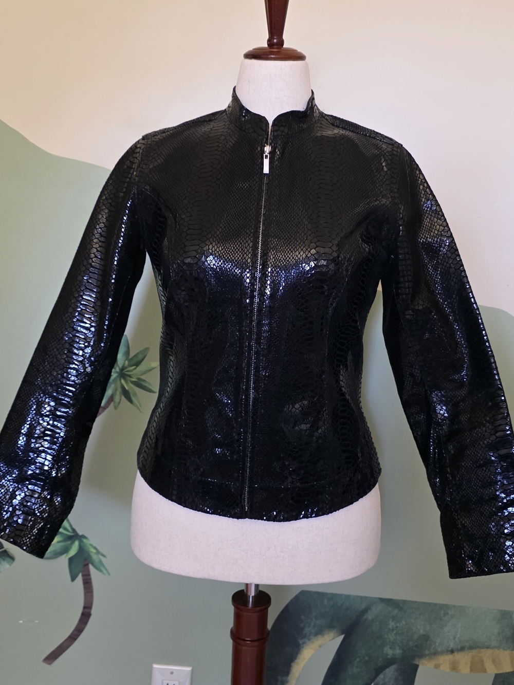 Chico's Black Leather Jacket